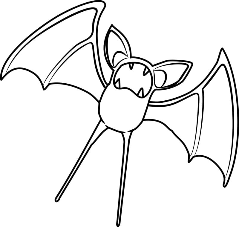 Zubat Pokemon omalovánka