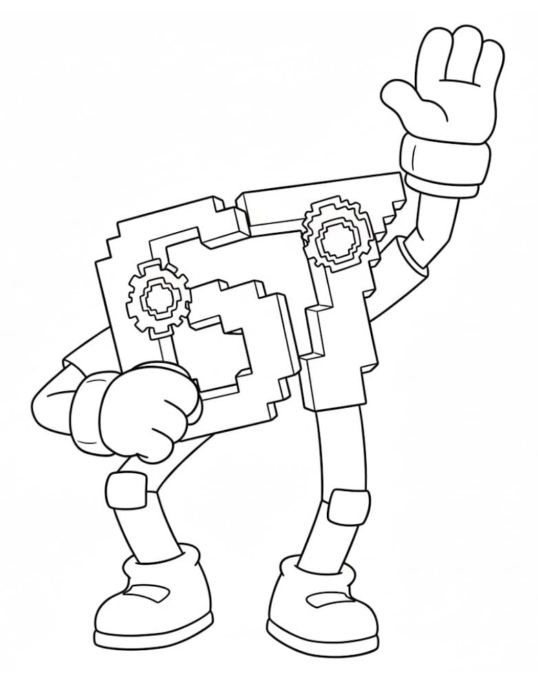 67 Brainrot pro děti 4 roky omalovánka