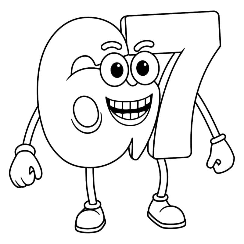 67 Brainrot tisknutelný obrázek omalovánka