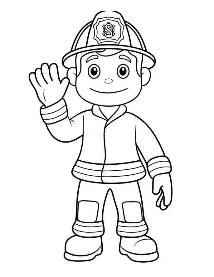 Animovaný Požárník Sam omalovánka