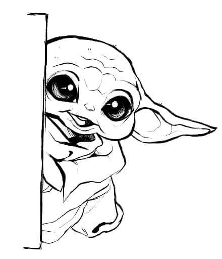 Baby Yoda Obrázek omalovánka