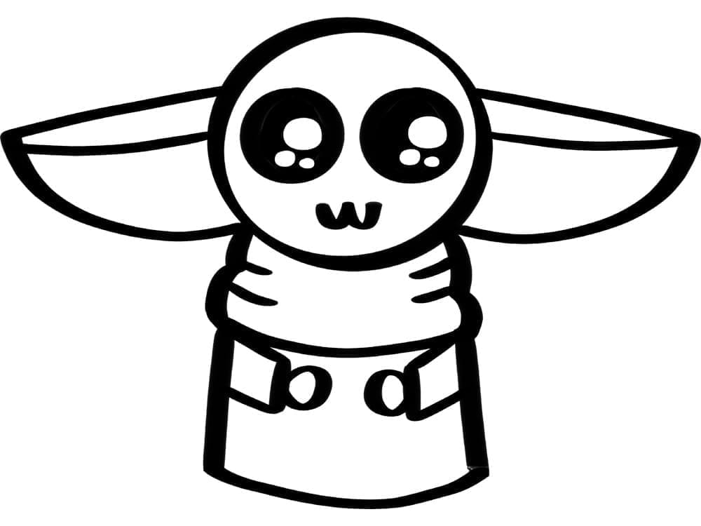 Baby Yoda Tisknutelné omalovánka