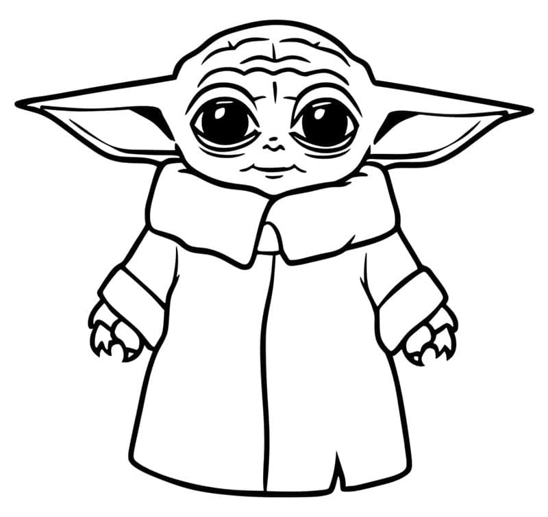 Baby Yoda Zdarama omalovánka