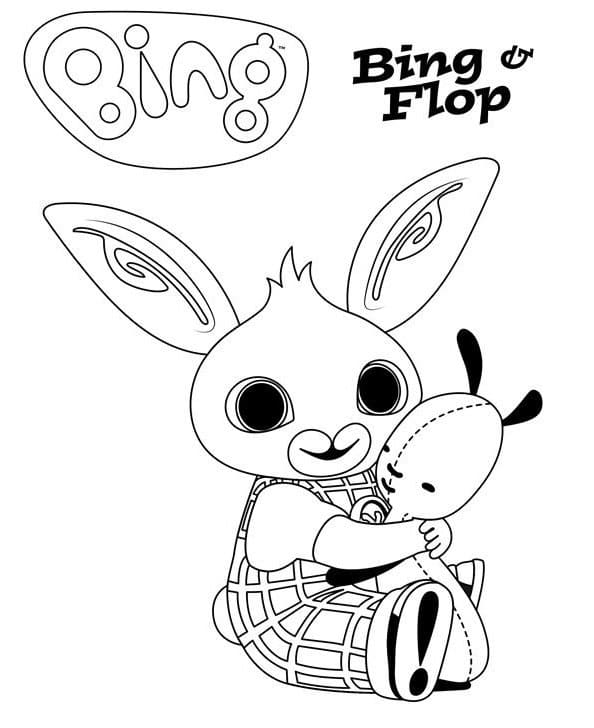 Bing a Flop ZDARMA omalovánka