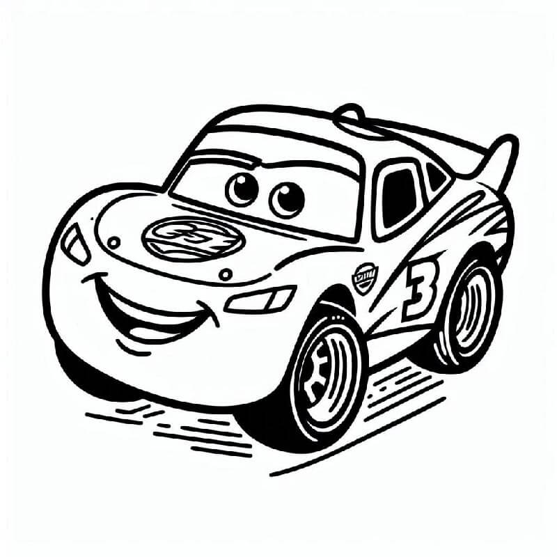 Blesk McQueen pro děti 1 roku omalovánka