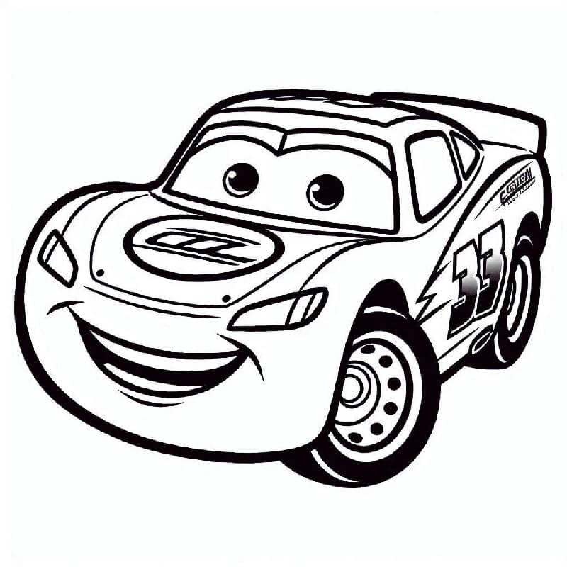 Blesk McQueen pro děti 3 let omalovánka