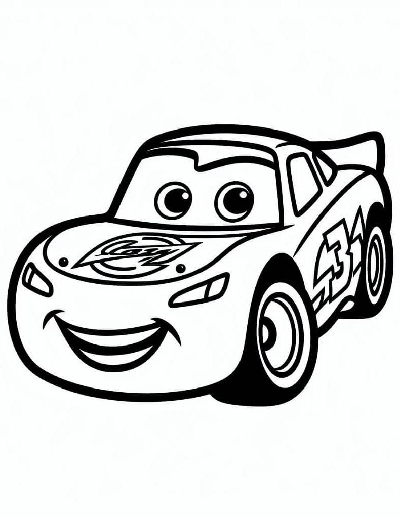 Blesk McQueen tisknutelný pro děti omalovánka