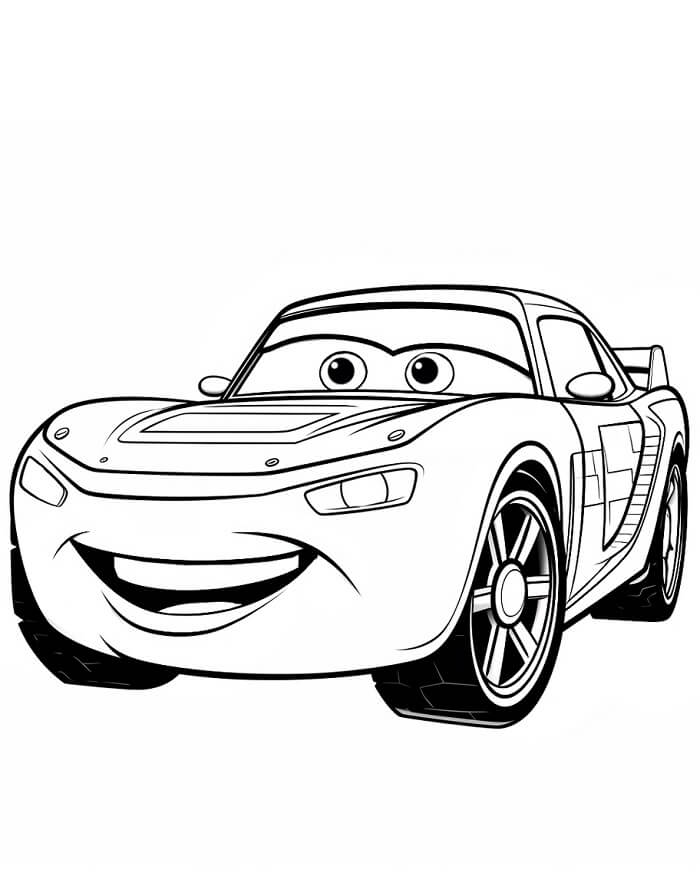 Blesk McQueen v Disney omalovánka