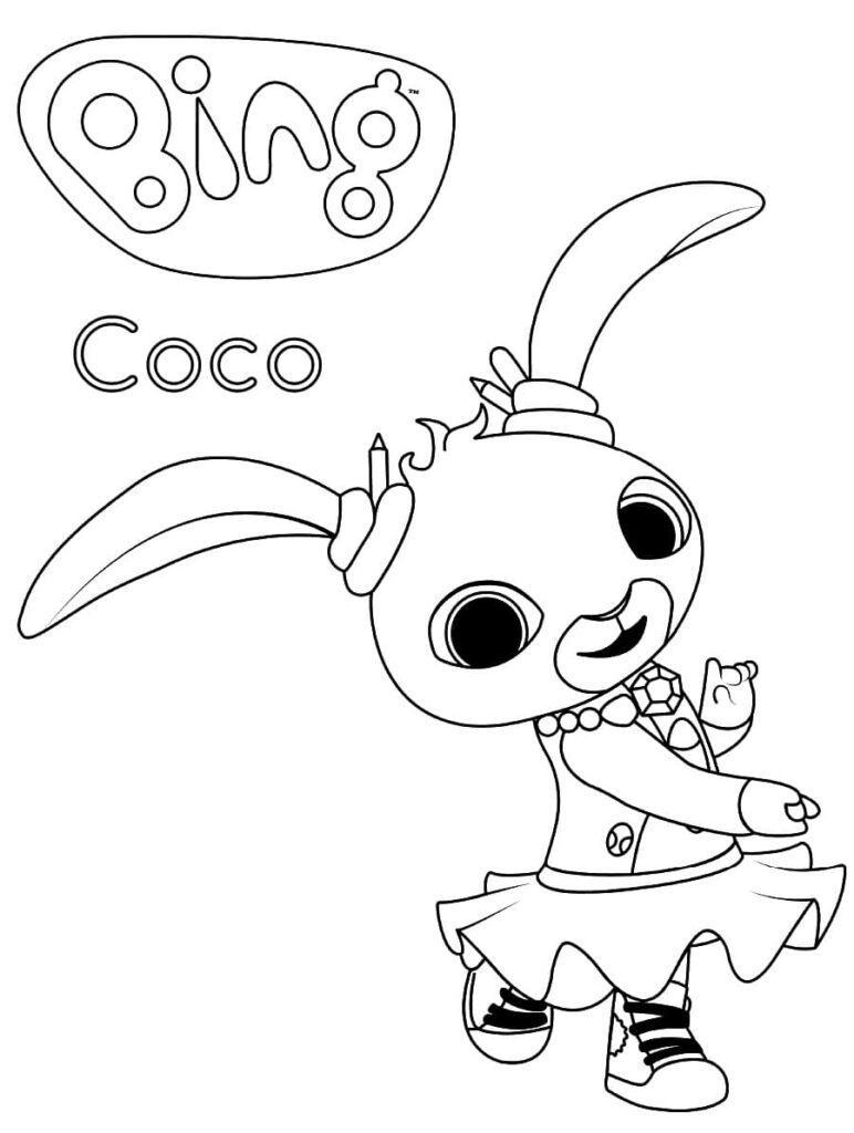 Omalovánka Coco z Bing