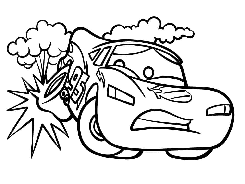 Cool Blesk McQueen omalovánka