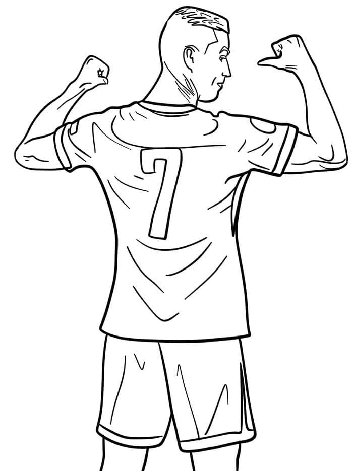 Cristiano Ronaldo Hraje Fotbal omalovánka