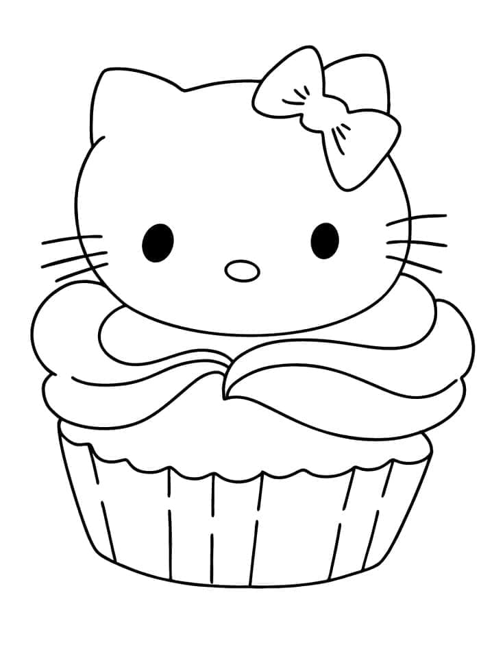 Cupcake Tisknutelný pro Děti omalovánka