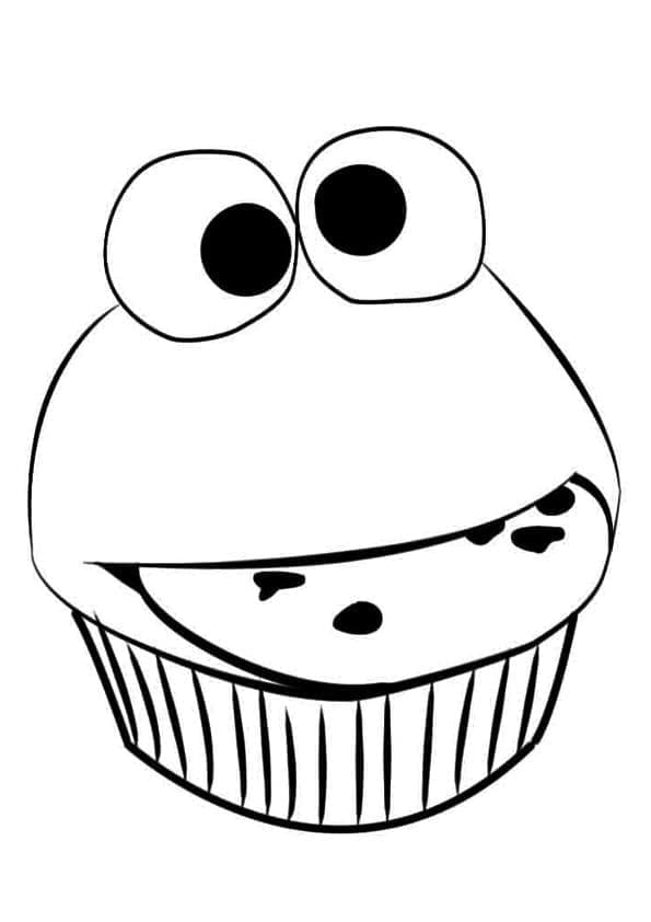 Cupcake Vymalovatelný pro Děti omalovánka