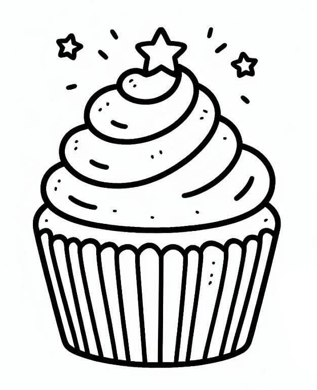 Cupcake Zdarma omalovánka