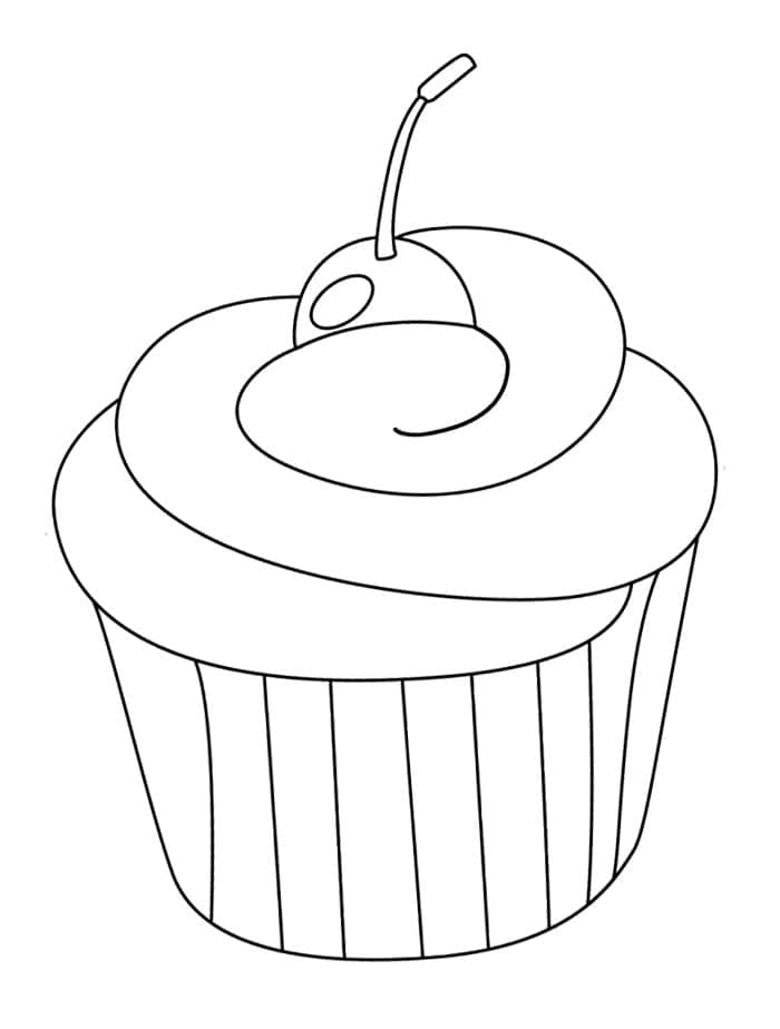 Cupcake pro 1leté Děti omalovánka
