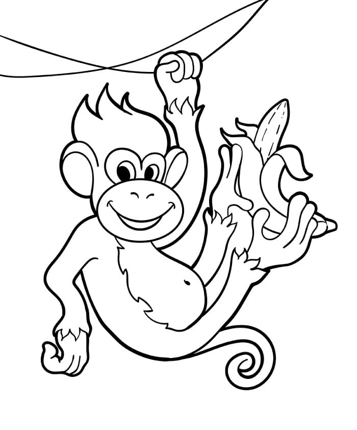 Divoká Opice omalovánka