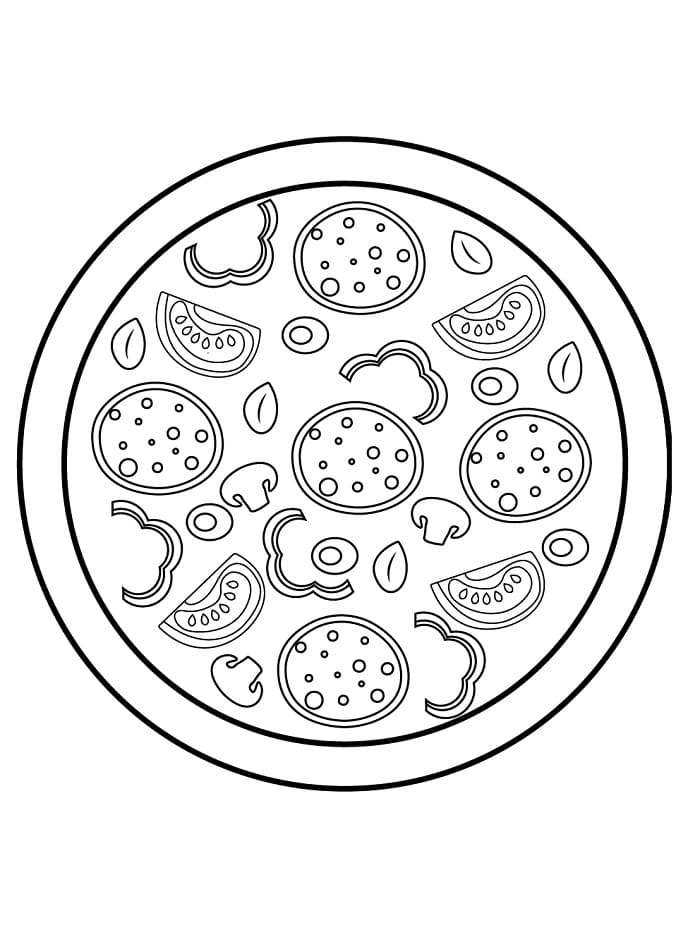 Dobrá pizza omalovánka