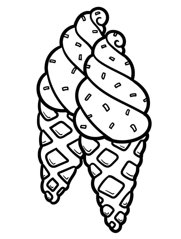 Dvě zmrzliny omalovánka