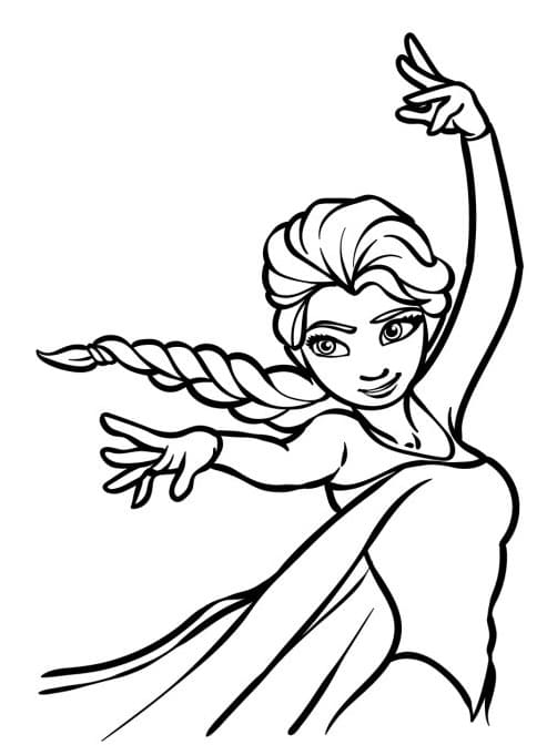 Elsa Zdarma Obrázek omalovánka