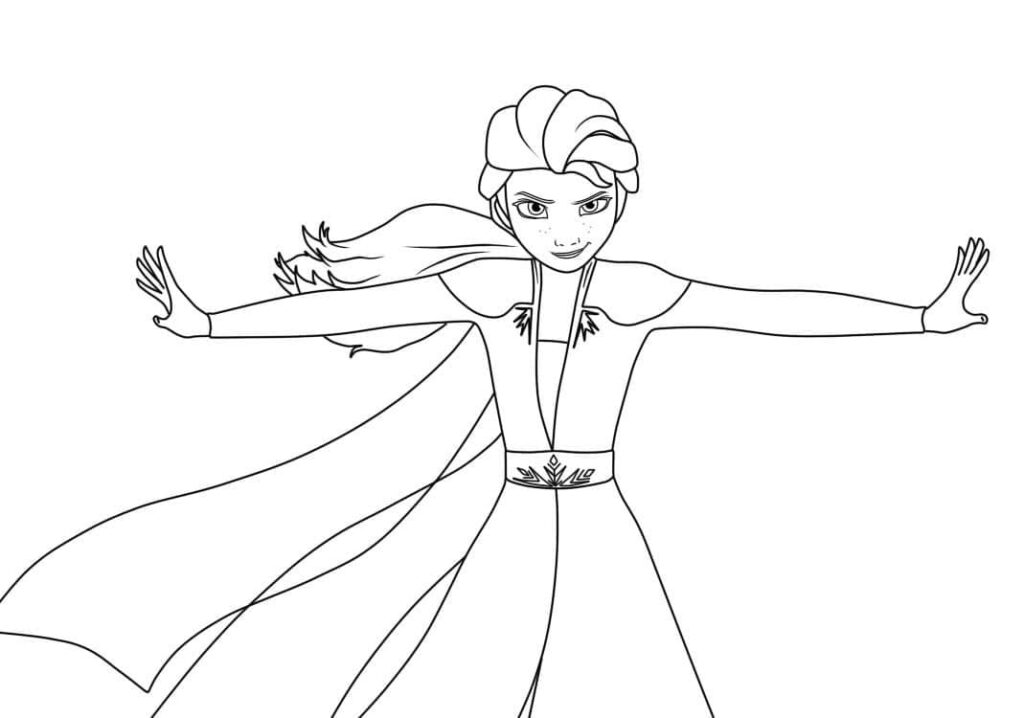 Omalovánka Elsa Zdarma pro Děti