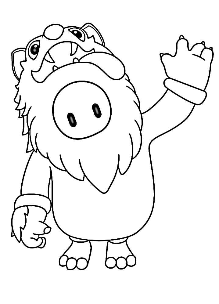 Fall Guys Tisknutelný omalovánka