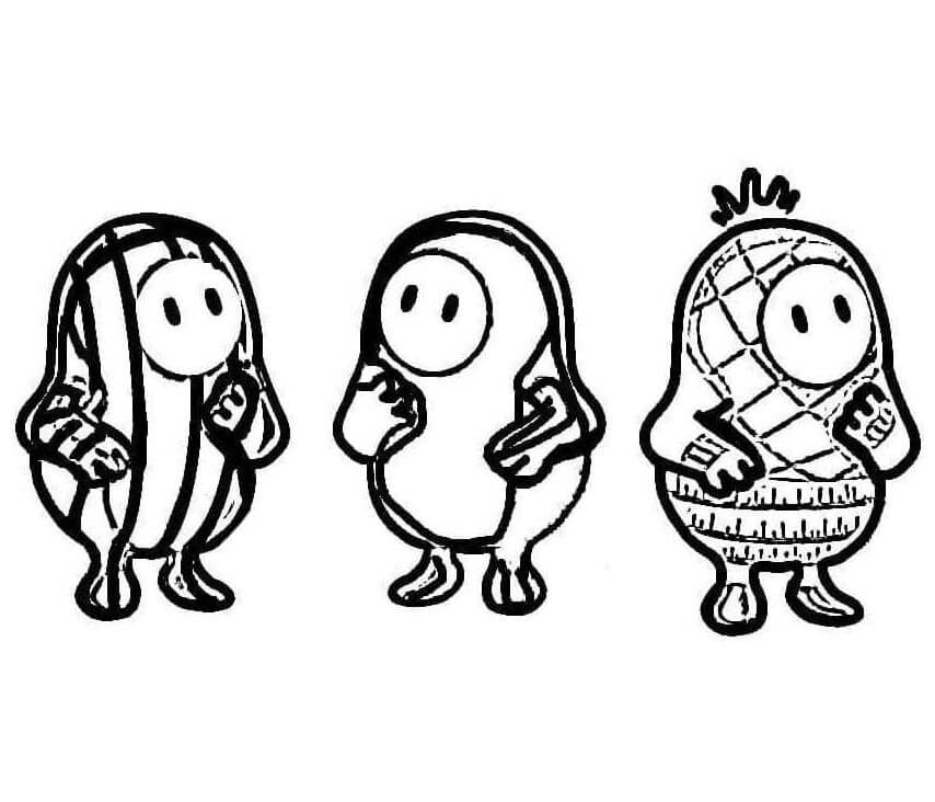 Fall Guys k Vytisknutí omalovánka