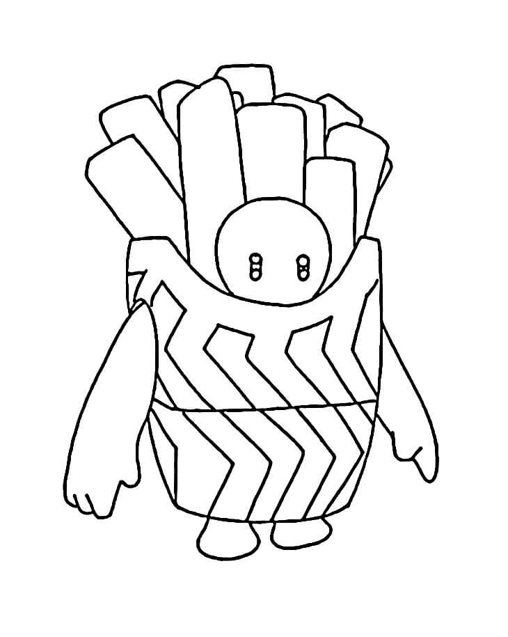 Fall Guys pro 2leté Děti omalovánka