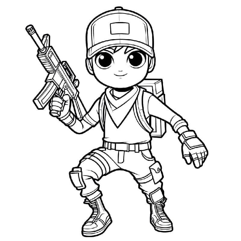 Fortnite k Vymalování omalovánka