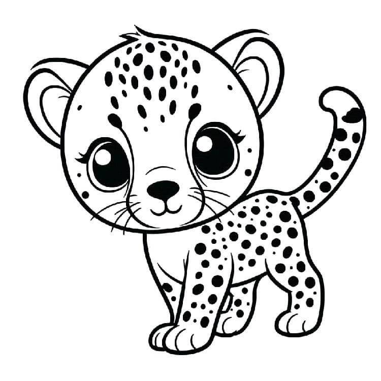 Gepard Tisknutelná pro Děti omalovánka