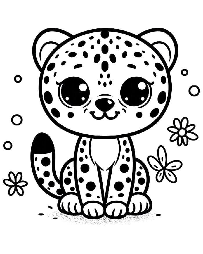 Gepard Tisknutelný Obrázek omalovánka