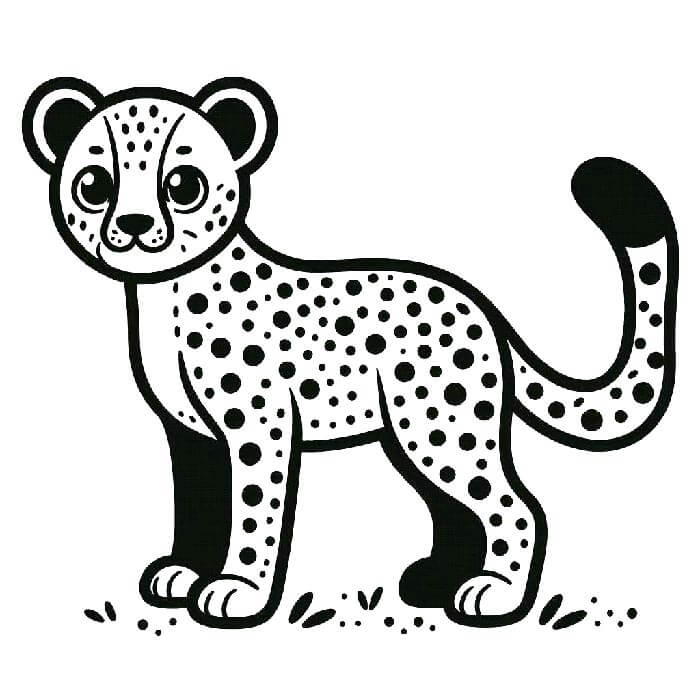 Gepard Zdarma pro Děti omalovánka