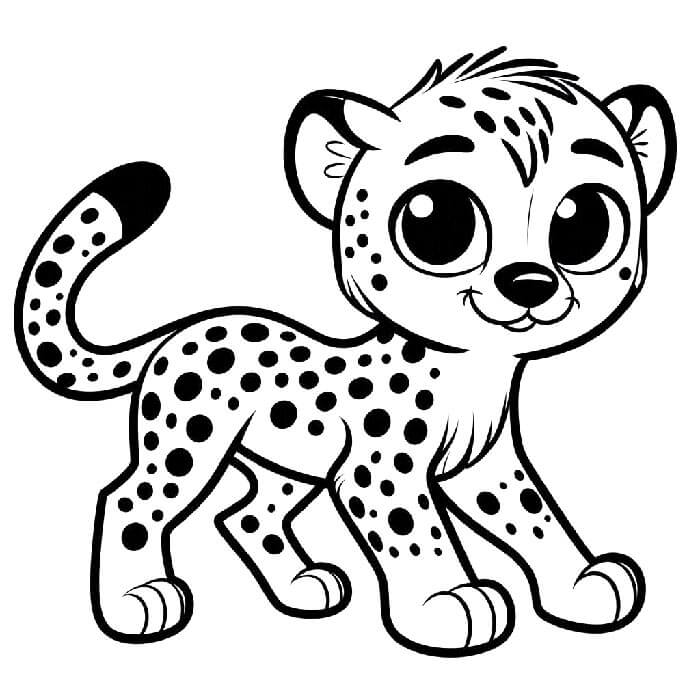 Gepard k Vybarvení omalovánka