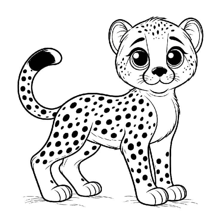 Gepard pro 1leté Děti omalovánka