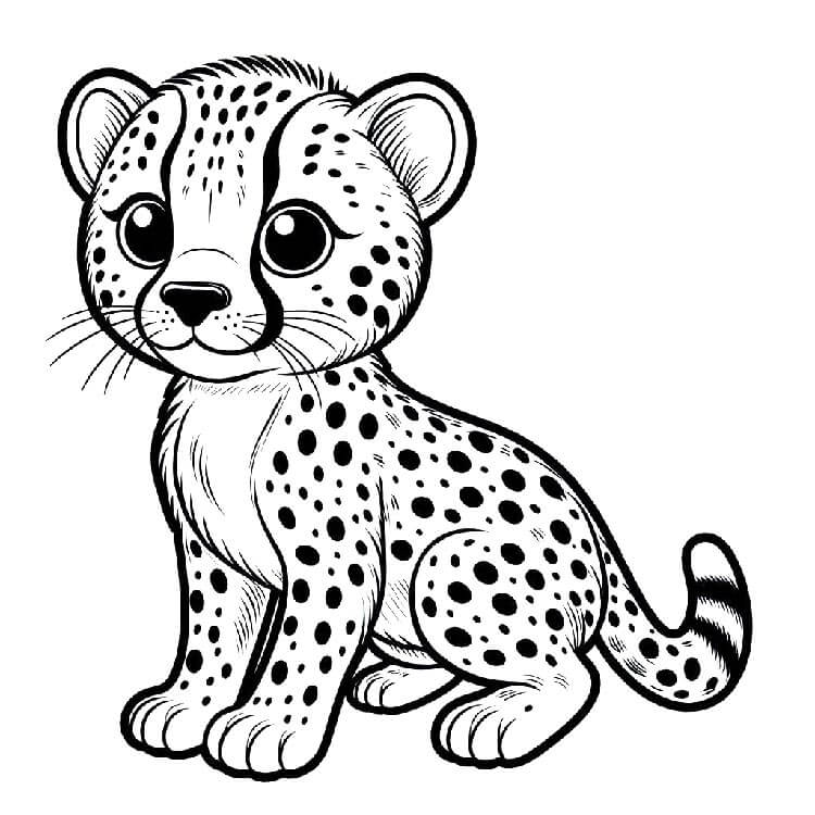 Gepard pro 3leté Děti omalovánka