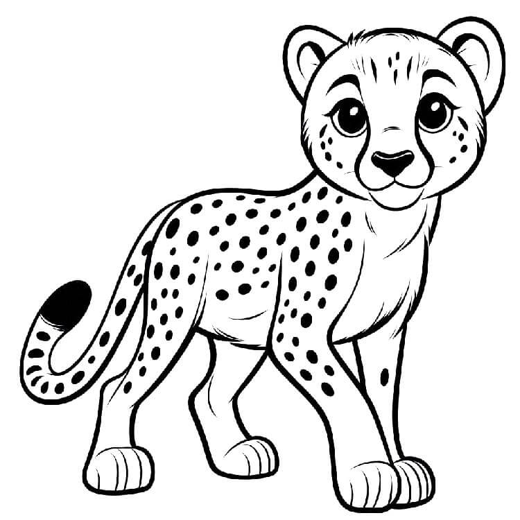 Gepard pro 4leté Děti omalovánka