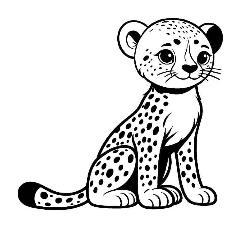 Gepard pro 6leté Děti omalovánka