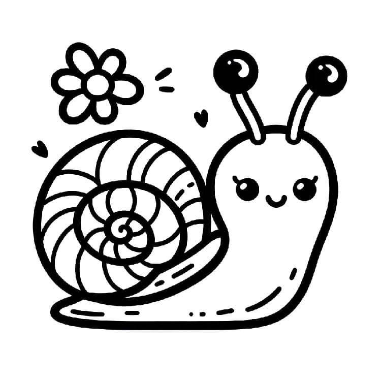 Hlemýžď Vymalovatelný pro Děti omalovánka