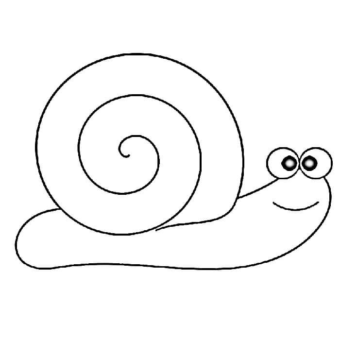 Hlemýžď pro 3leté Děti omalovánka