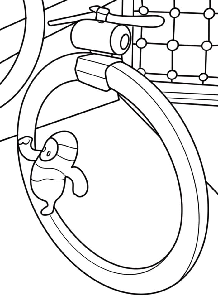 Hráč Fall Guys omalovánka