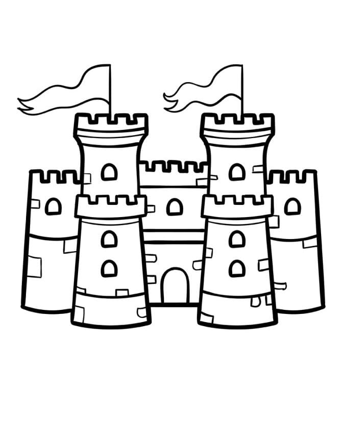 Hrad Zdarma Tisknutelný omalovánka