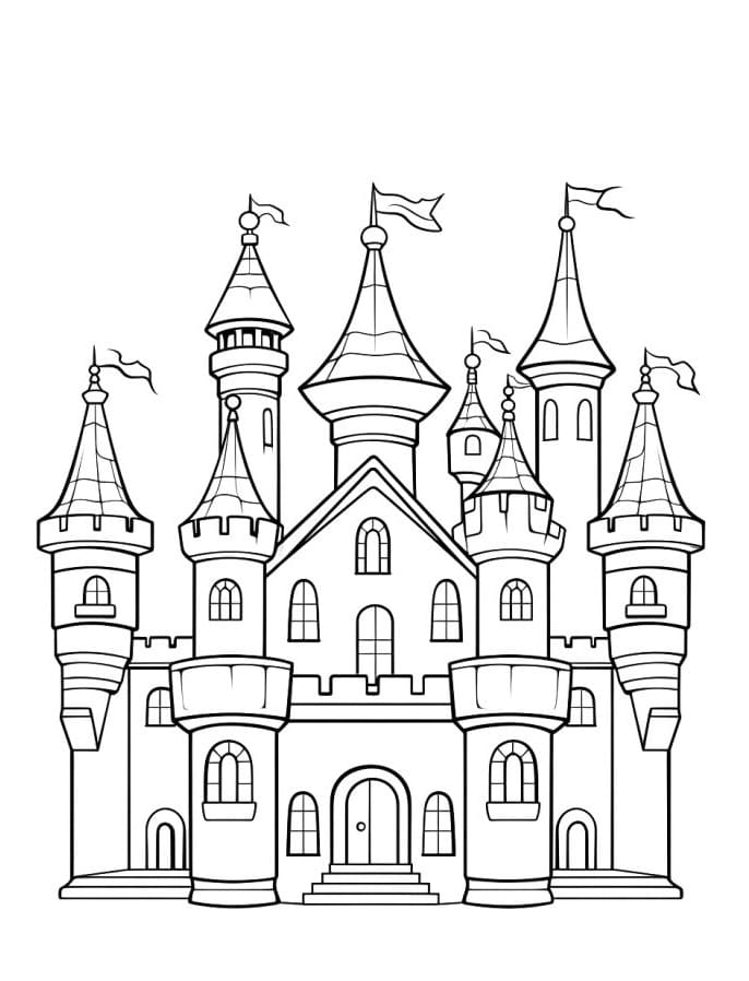 Hrad Zdarma omalovánka