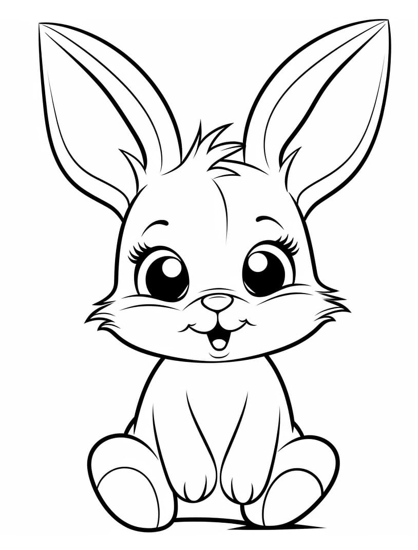Jeden Roztomilý Králík omalovánka