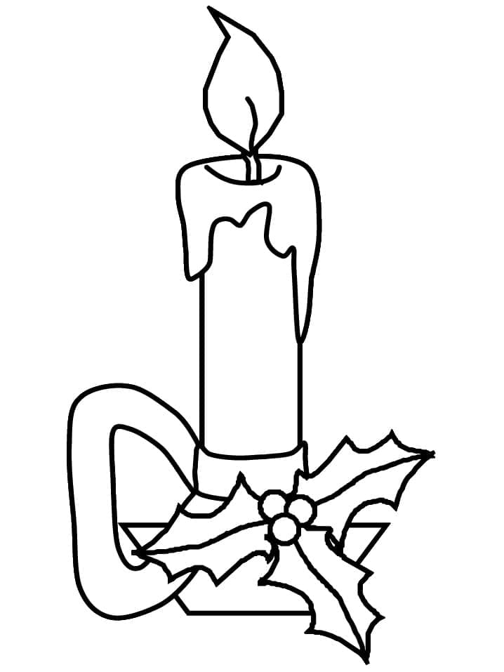 Jedna Vánoční Svíčka omalovánka