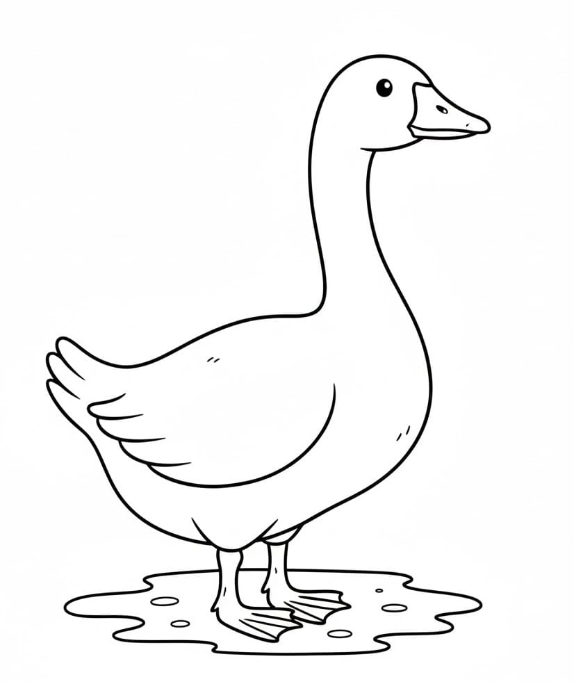 Jedna pěkná husa omalovánka