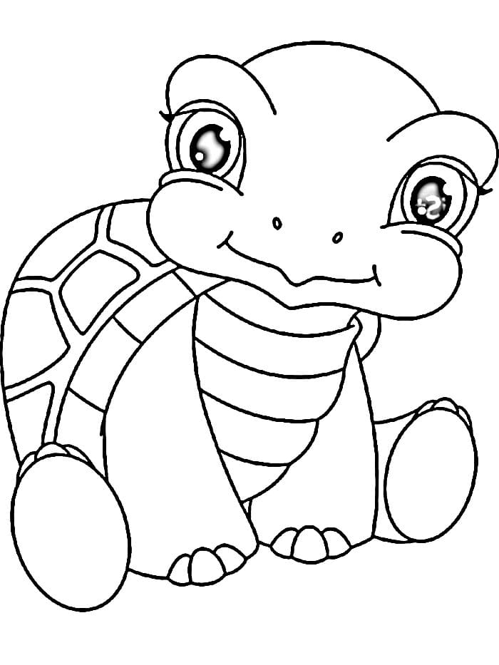 Jednoduchá Želva omalovánka