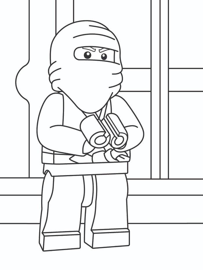 Jednoduché Ninjago omalovánka