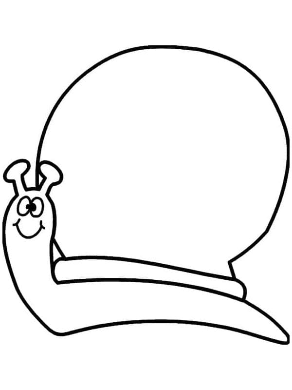 Jednoduchý Hlemýžď omalovánka