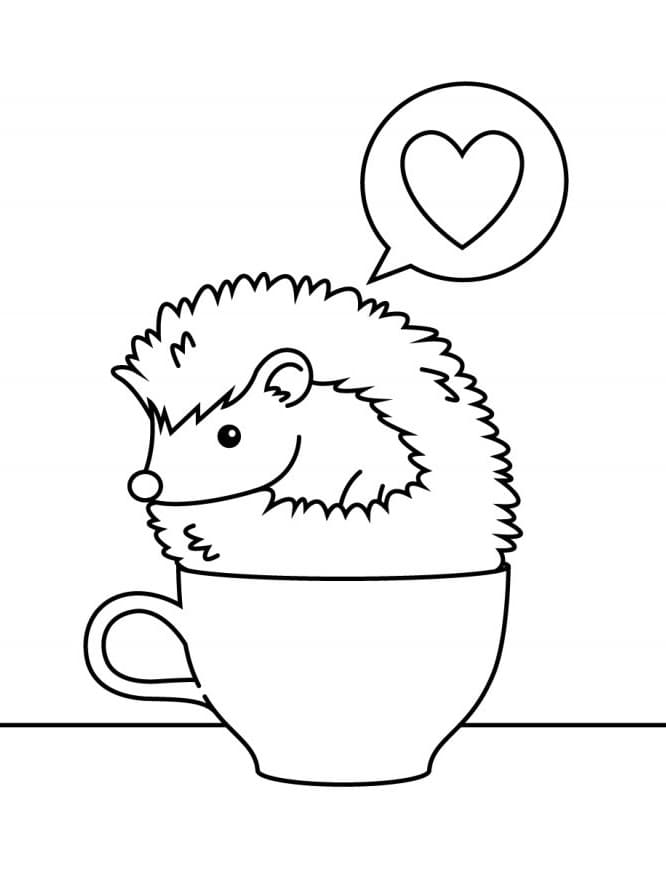 Jednoduchý Ježek omalovánka