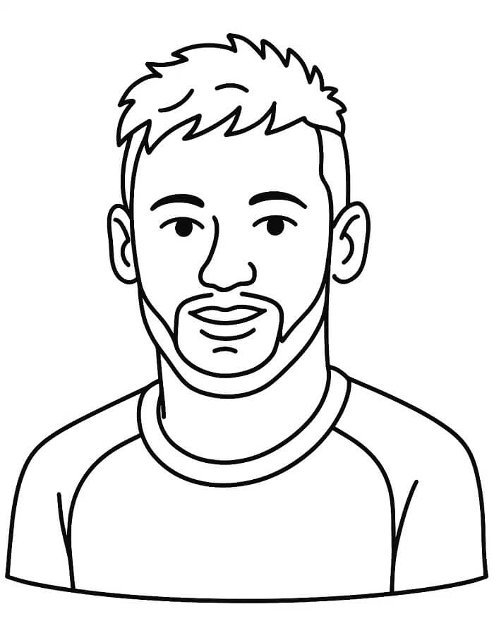 Jednoduchý Neymar omalovánka