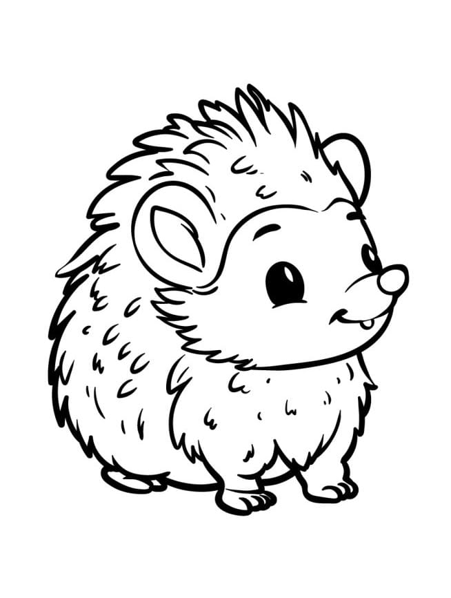 Ježek Tisknutelný pro Děti omalovánka